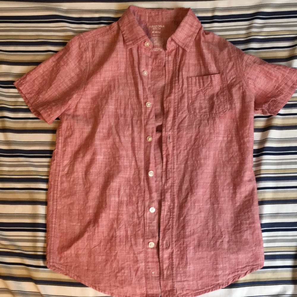 LIGHT RED SHORT SLEEVE FLANNEL